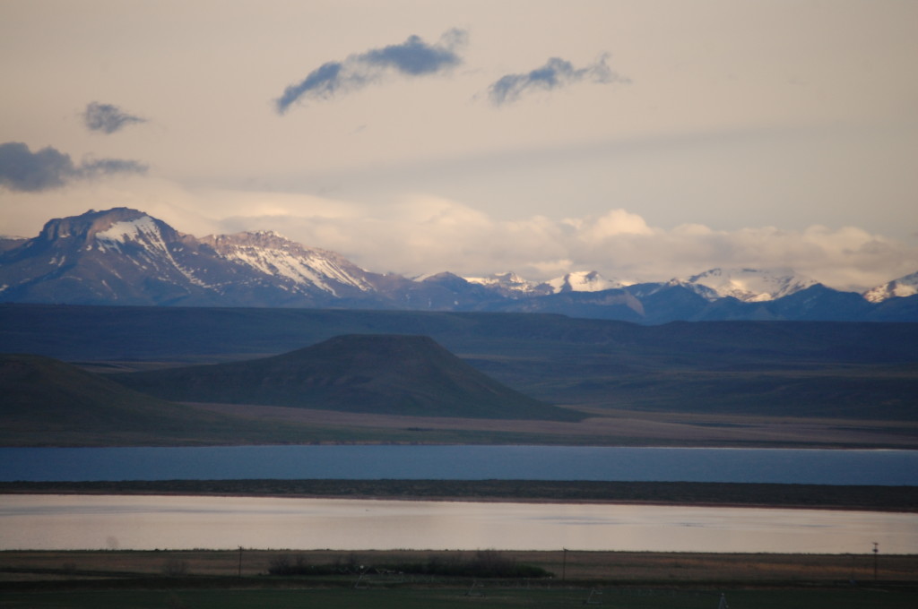 Early morning on Freezeout Lake as seen from US 89 north of Fairfield, Montana