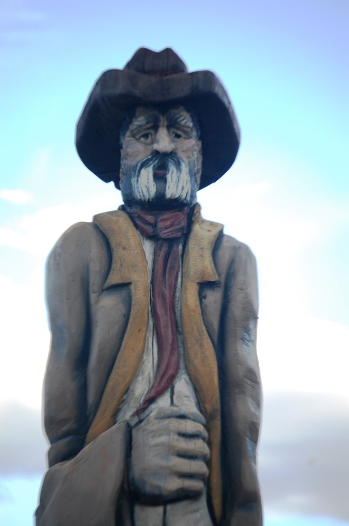 Big Wooden Cowboy in Choteau, Montana