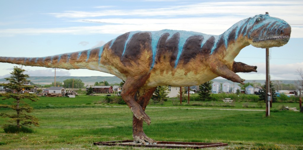 Big Dino Statue in Bynum, Montana