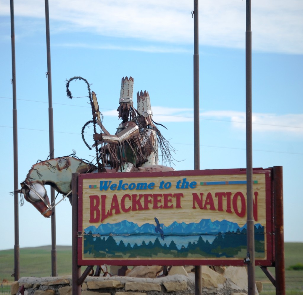 South entrance to the Blackfeet Nation