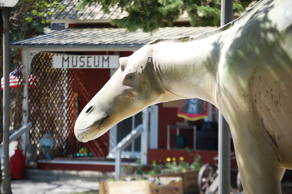 The third outdoor dinosaur at the Old Trail Museum