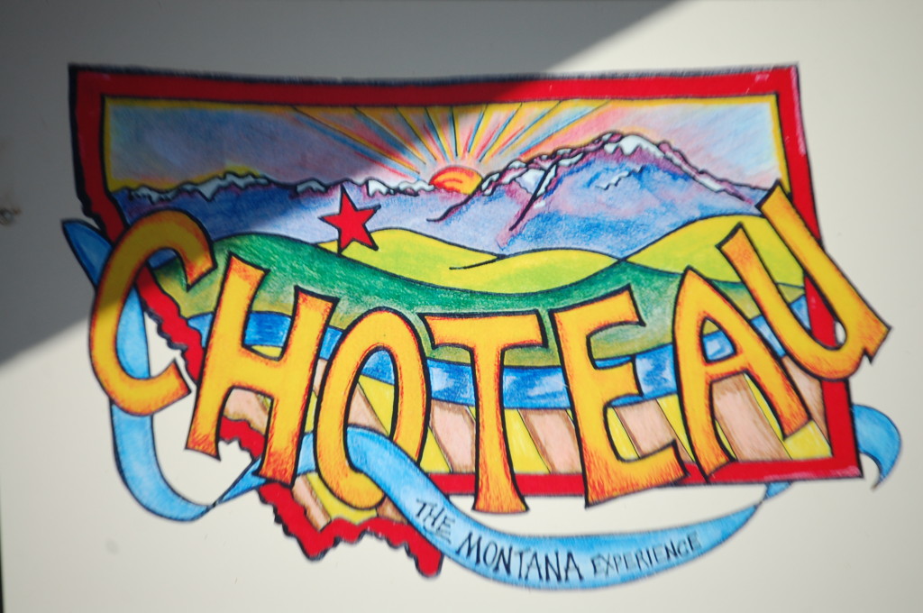 A wall mural in Choteau, Montana