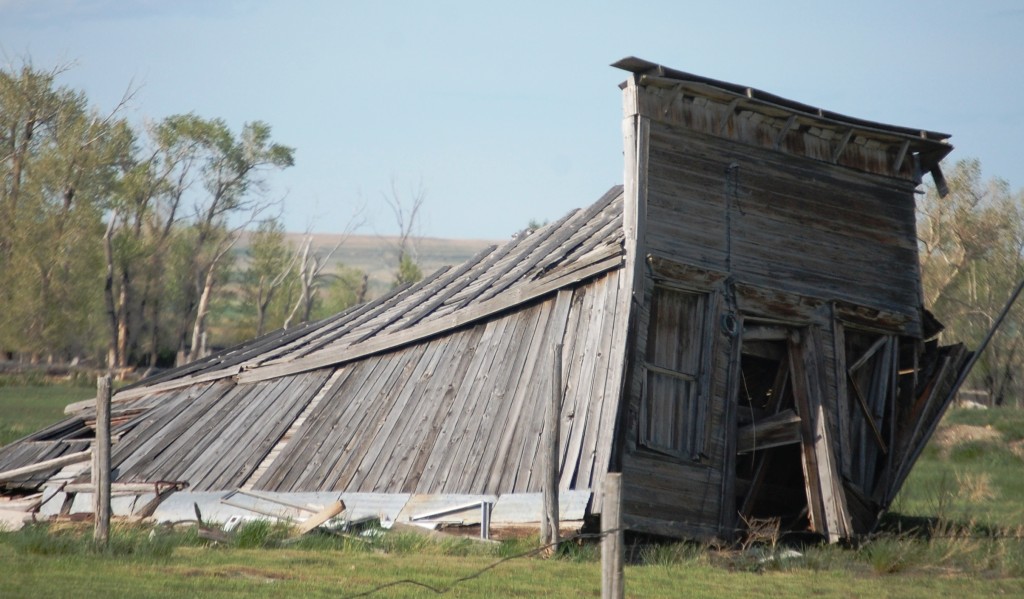 A dilapidated barn near Pendroy, Montana