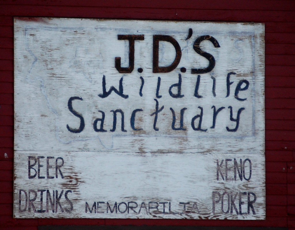 J.D.'s Wildlife Sanctuary in Bynum. Apparently known for its steaks.