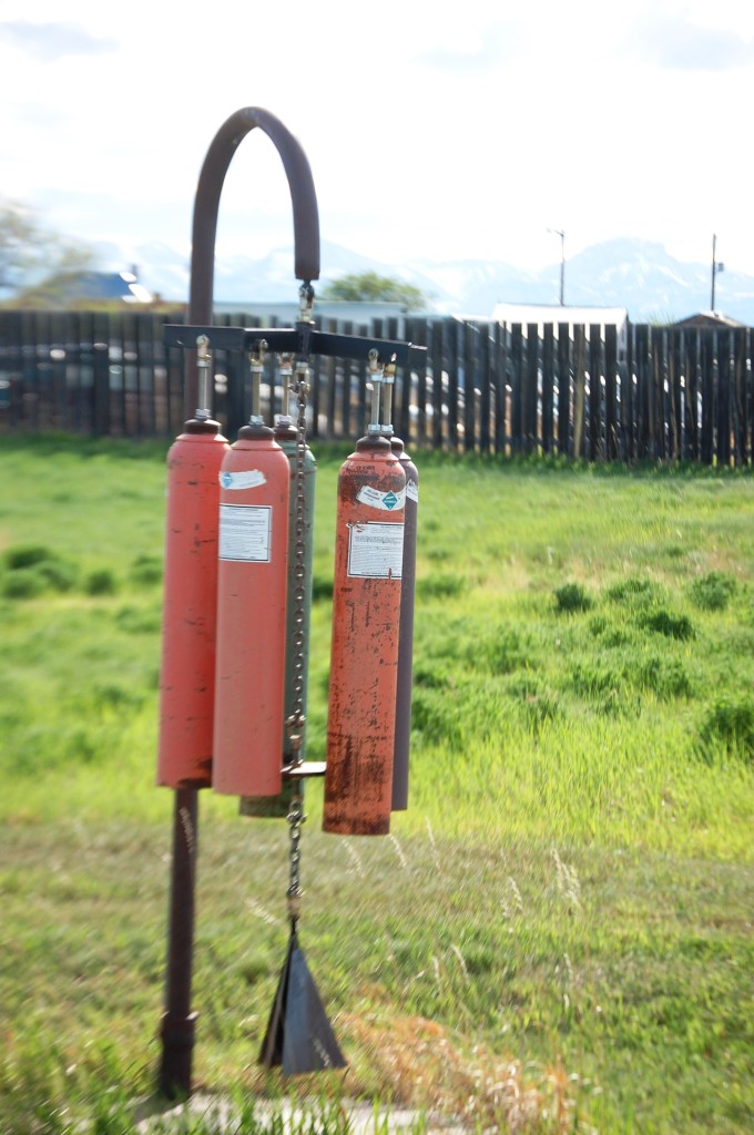 Oxygen Tank Wind Chime in Pendroy, Montana