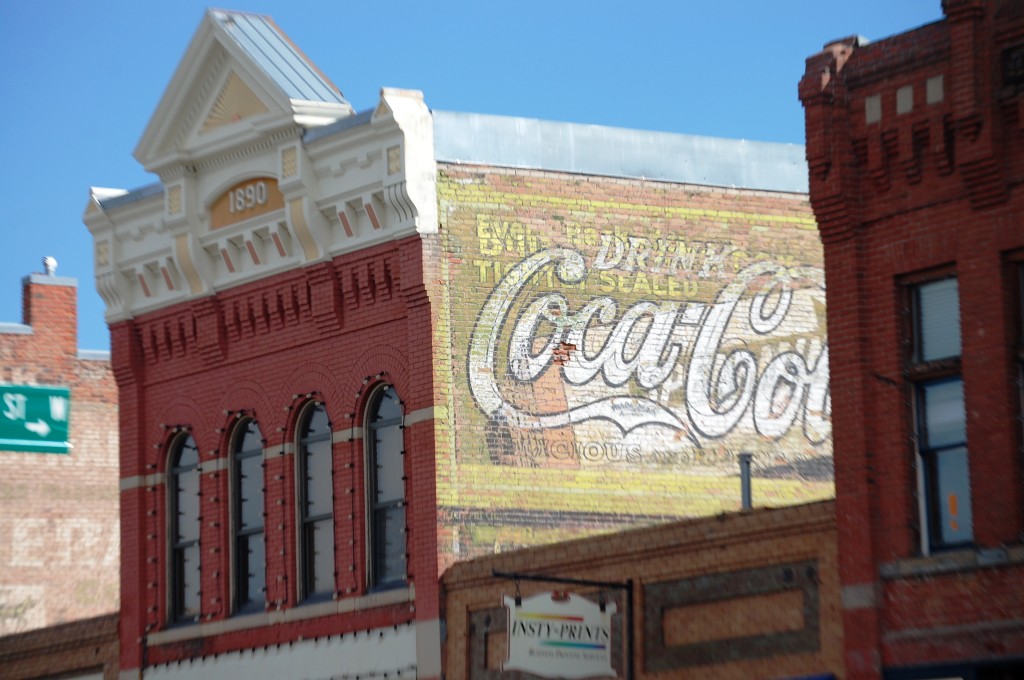 Old Coca Cola Ghost sign in Livingston, Montana