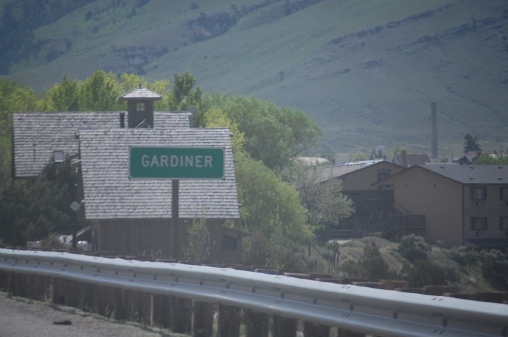 Entering Gardiner, Montana