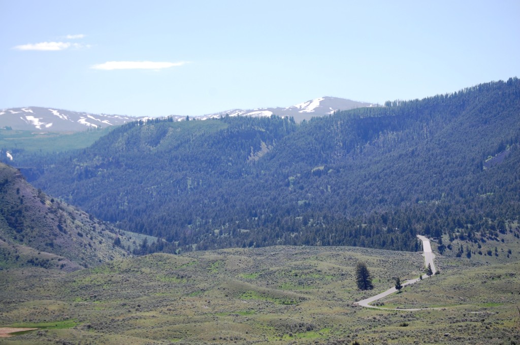 Grand Loop Road as seen from Mammoth Hot Springs