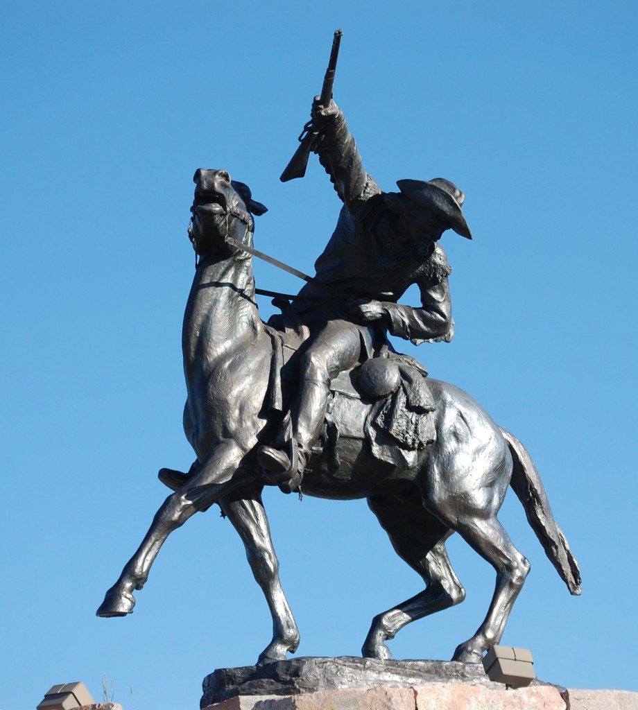 Buffalo Bill Cody statue in Cody, Wyoming