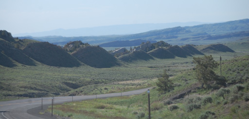 Hill country in central Wyoming south of Meeteetse