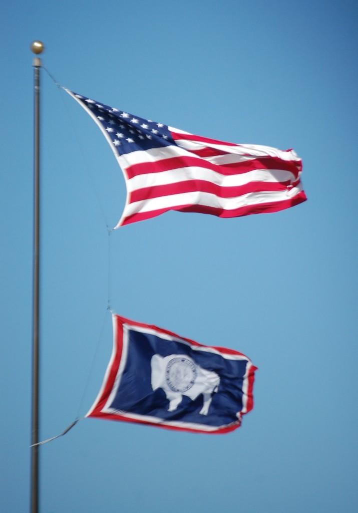 Flags fly in Thermopolis