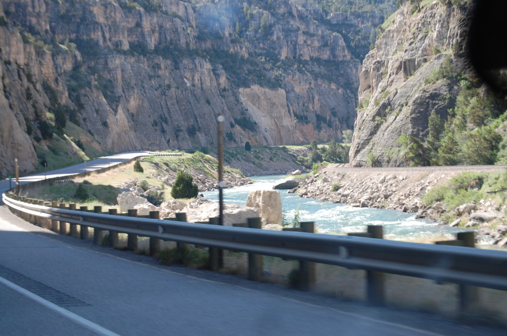 Entering Wind River Canyon on US 20 from Thermopolis