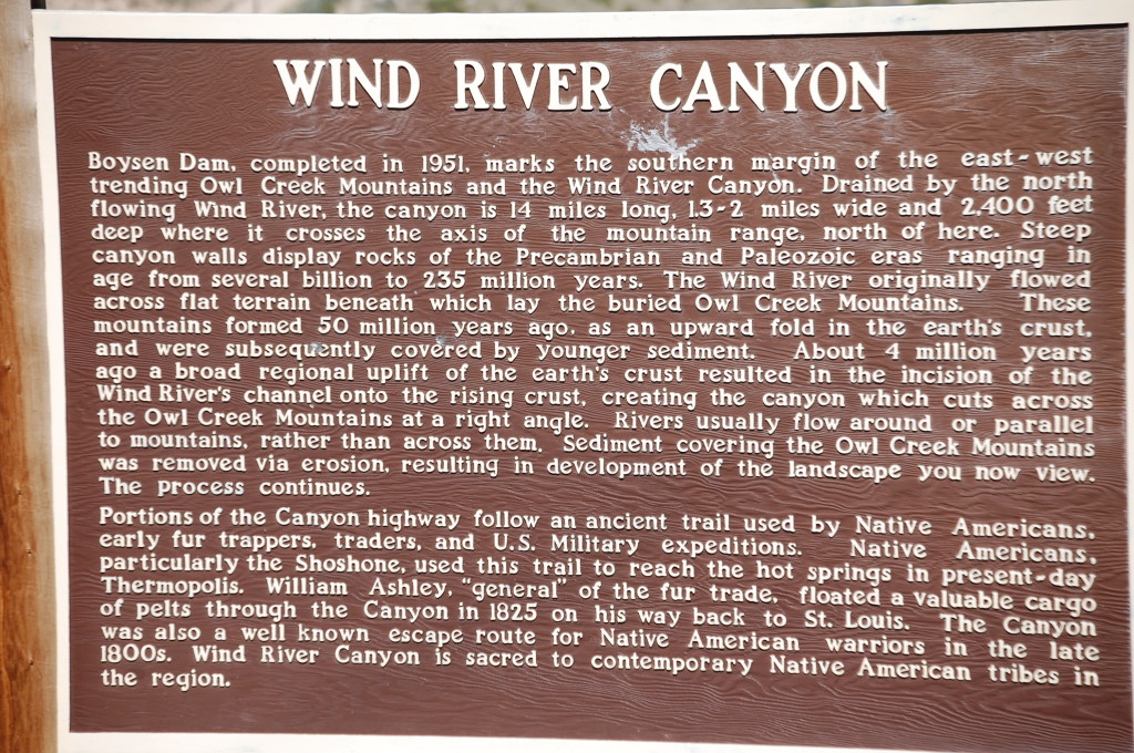 History of the Wind River Canyon