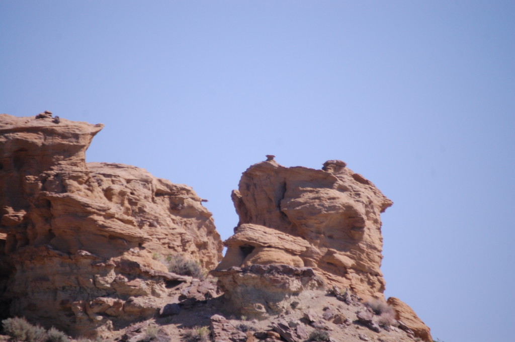 Rock formations east of Shoshoni, WY on US 20