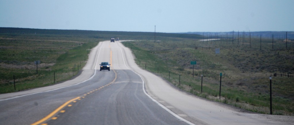 Another highway scene along US Route 20 in Wyoming