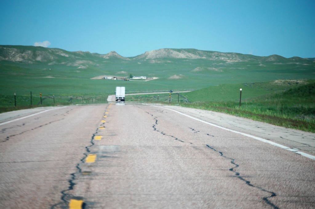 US 20 east out of Orin, Wyoming