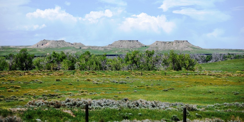 Interesting mesas can be seen on US 20