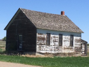 One of many old deserted buildings in Zurich, Montana