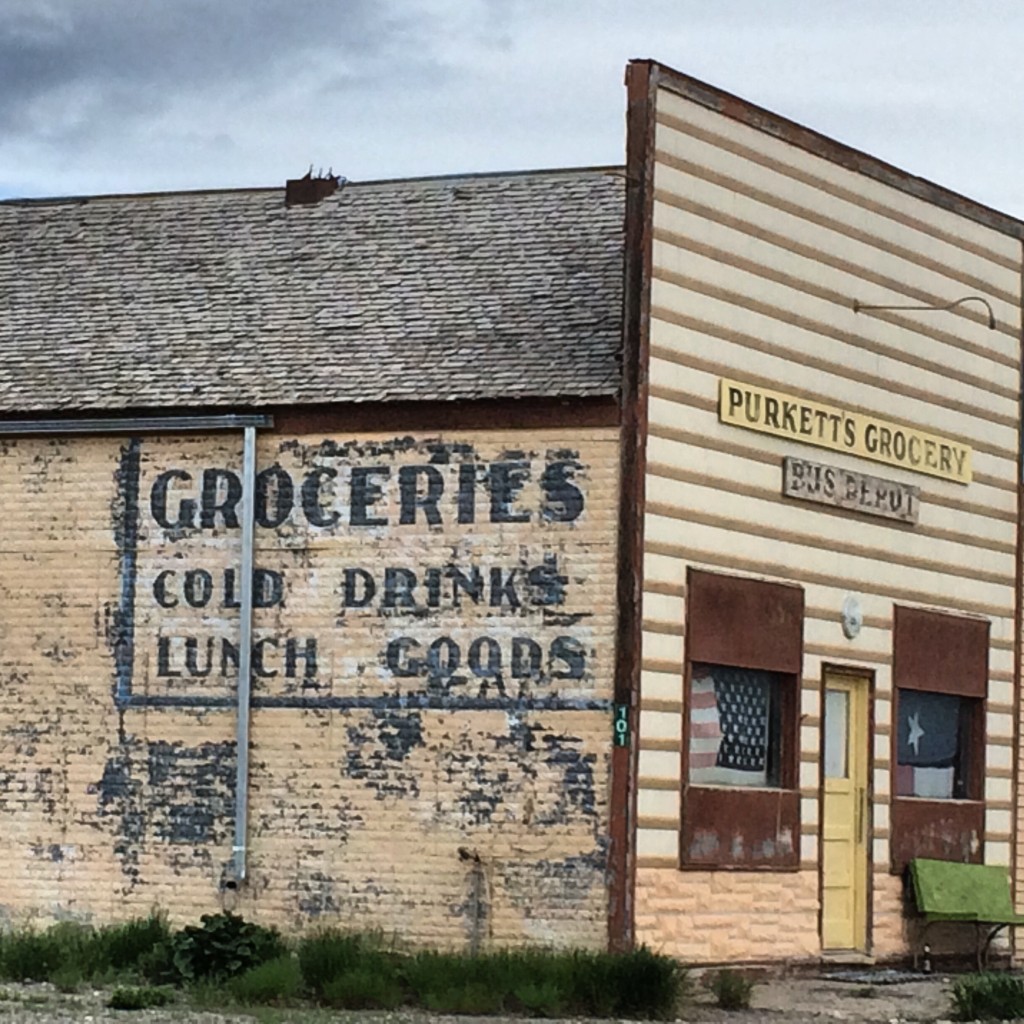 Old Purkett's Grocery in Bynum, Montana