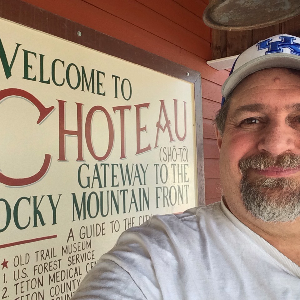 Welcome to Choteau, Montana sign