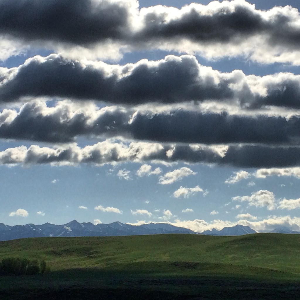 This day there were beautiful clouds over Wilsall, MT
