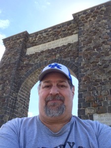 Sumoflam at Roosevelt Arch in Gardiner, Montana at the North Entrance to Yellowstone National Park