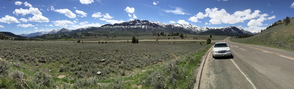 Panorama of the Beartooths from east of Cooke City