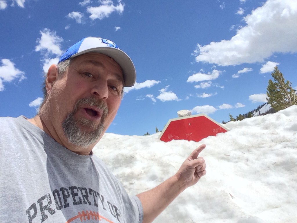 I parked next to this stop sign which was covered by the snow...it was this deep all around