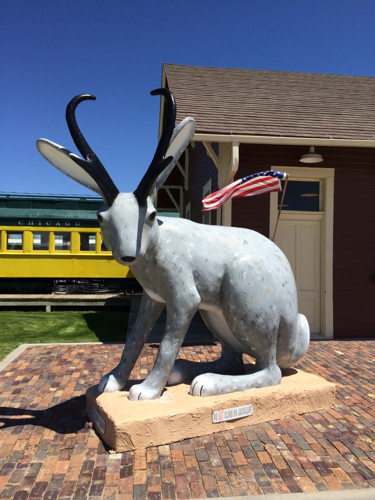 Giant Jackalope in front of Douglas Chamber of Commerce Visitor's Center