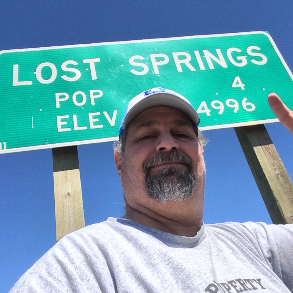Lost Springs in 2014 - ironically I was wearing the same shirt 7 years later!!!