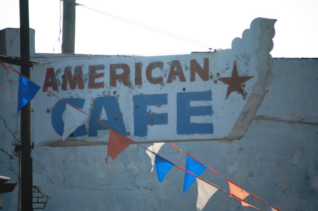 The American Cafe in Guthrie, KY... old sign