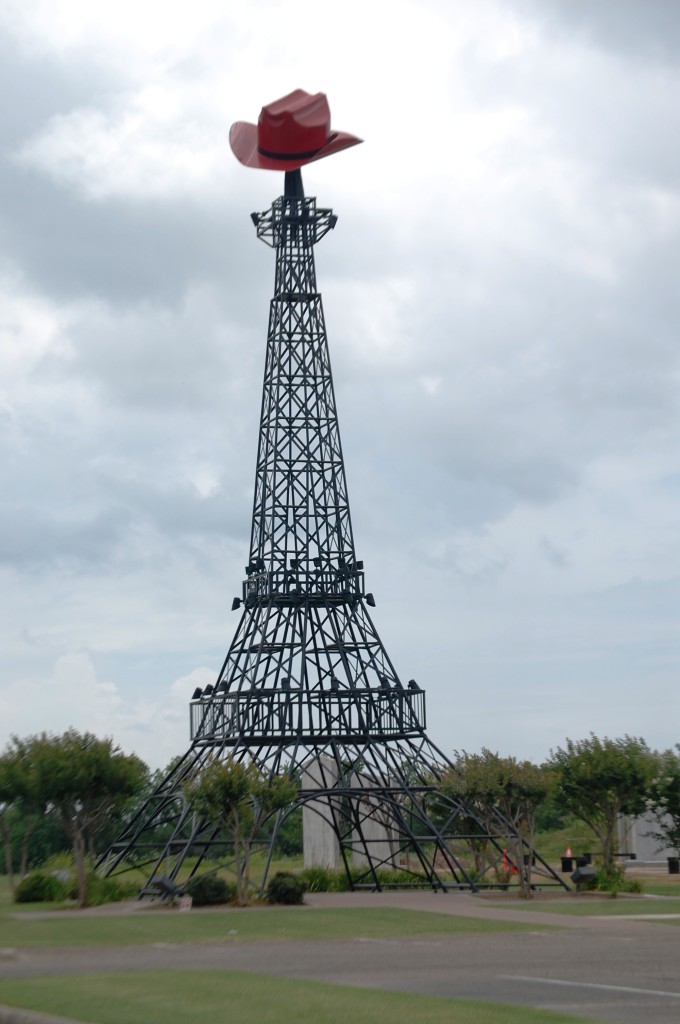 The Paris, Texas Eiffel Tower with a Cowboy Hat on top