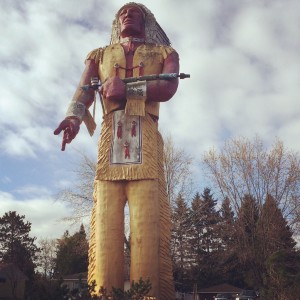 Famed Hiawatha Statue of Ironwood, MI