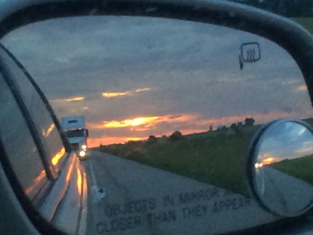 And this was the final sunset as seen in my rear view mirror as I finished off my trip