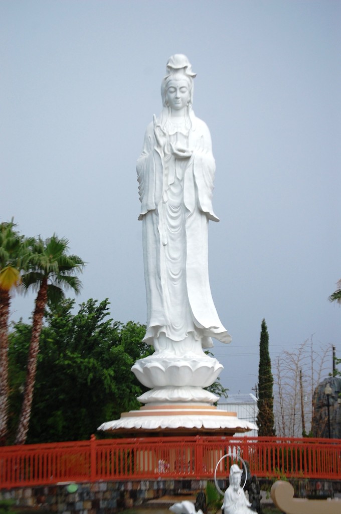 The 72 foot tall Quan The Am Bo Tat statue in Sugar Land, Texas