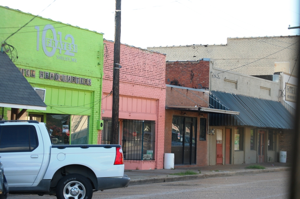 Colorful buildings of Shelby, MS