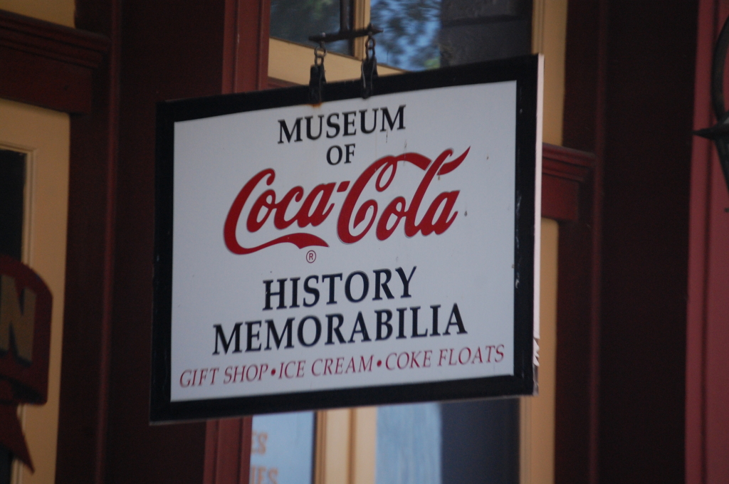 Lots of Coca Cola memorabilia at Biedenharn Coca Cola Museum