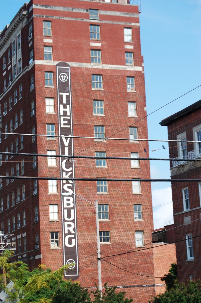 Old Hotel Sign on side of The Vicksburg