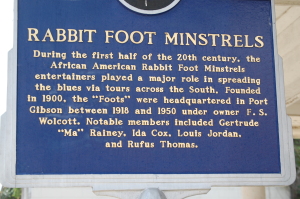 Rabbit Foot Minstrel marker in Port Gibson, MS