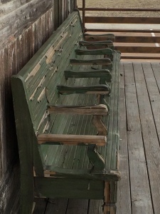 Old Benches outside the Gateway to the Blues 