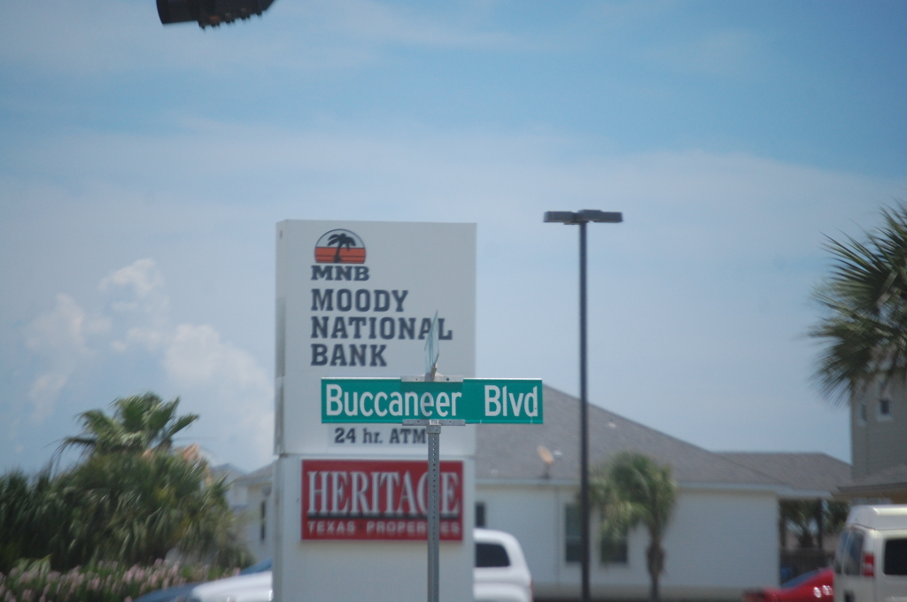Many of the roads were named after pirates.  The main entry is Buccaneer Blvd.