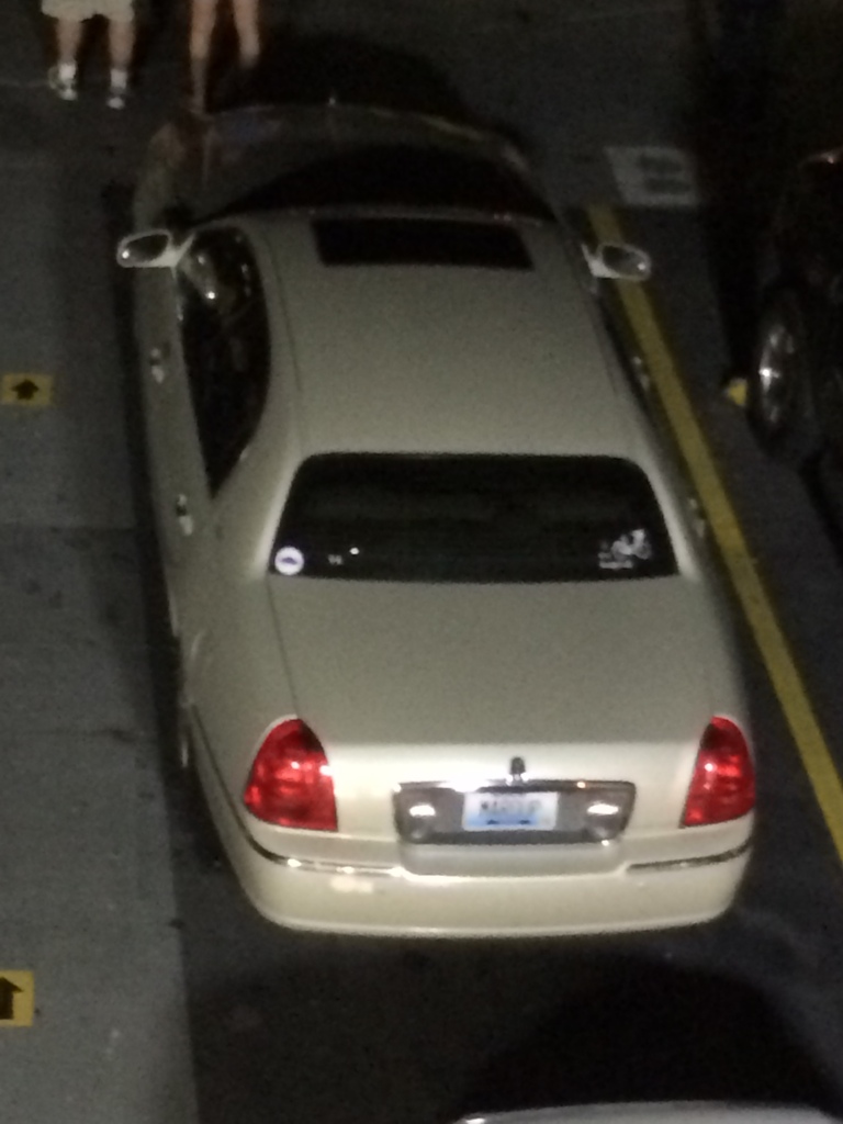 My car is first in line...as seen from up on the Ferry Deck