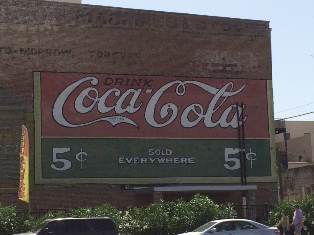 Old Coca-Cola sign in Strand Historic District