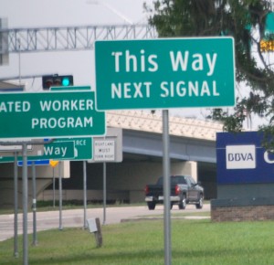 This Way is not until the next signal