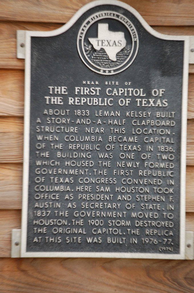 Historical Marker about West Columbia, TX