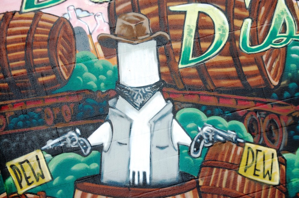 Dronex "Cowboy drone", detail of Lexington Distillery District Mural