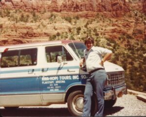 Sumoflam the Tour Guide in 1983 - taken in Arizona. Nava-Hopi was located in Flagstaff, AZ