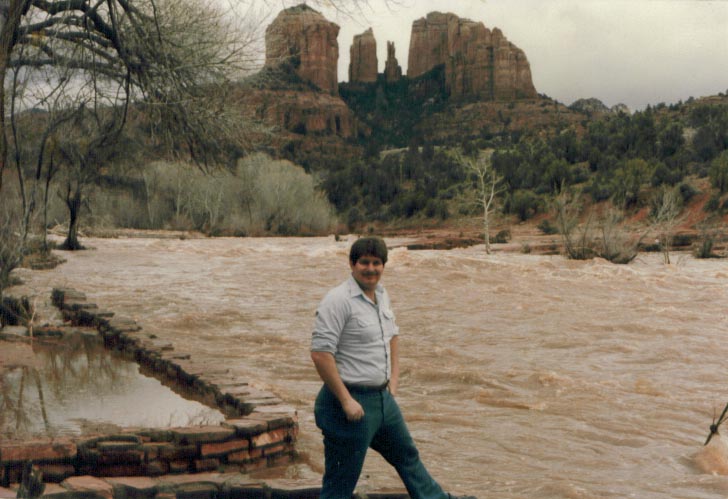 Oak Creek did have occasional flooding, as in this photo in 1982