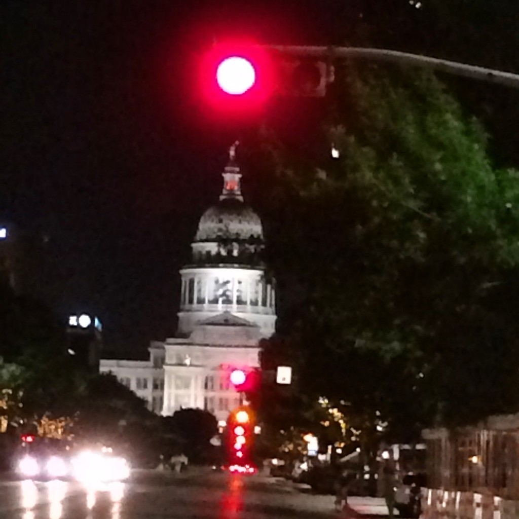 Stoplight over the capital