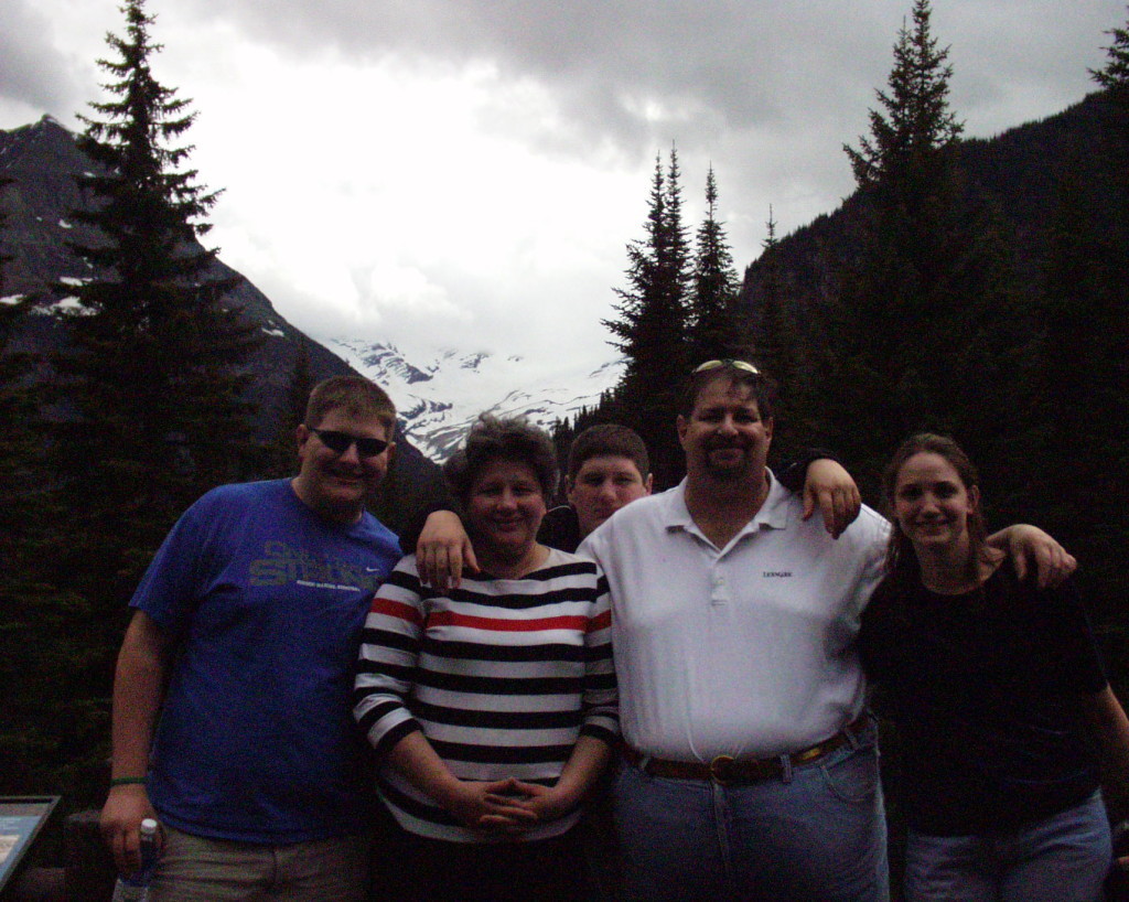 With some family members at Glacier National Park (May 2005)